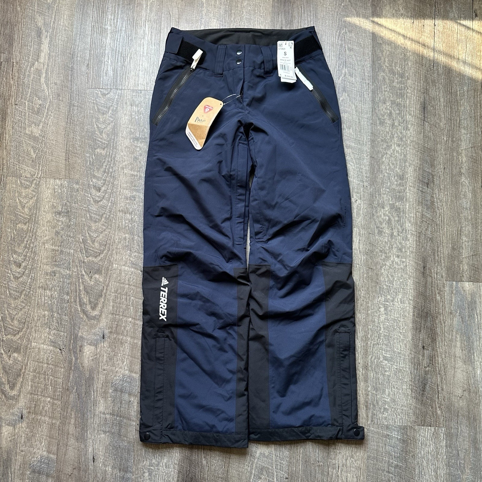 New Adidas Men's Small Terrex Resort Two Layer Insulated Snow Pants Blue Hc7738
